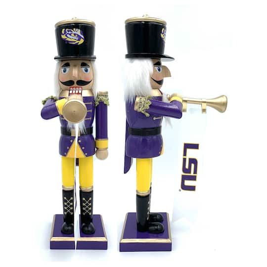 14" College Bugler Nutcracker By Santasworkshop in Lsu | 14.25" x 4" x 6.5" | Michaels®